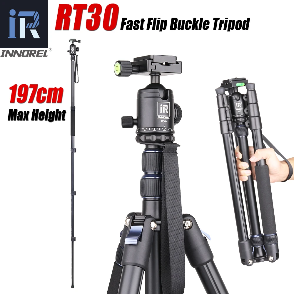 INNOREL RT30 Professional Aluminum Alloy Tripod Monopod, Max Height