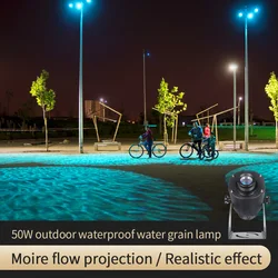 Lampe Led étanche, Projection dynamique, vagues d'eau, extérieur, vagues, océan 