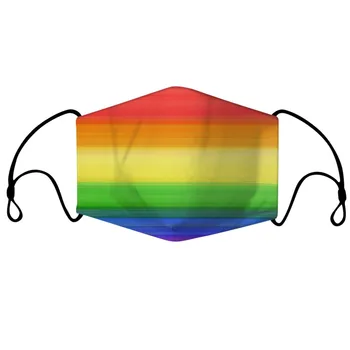 

Face Mask Windproof Foggy Haze Pollution-proof PM2.5 Mask With 1PC Mask Gasket Fashion Printing Face Mouth Cover Maschere