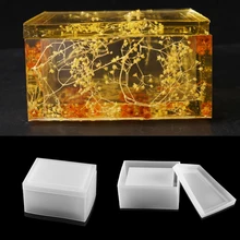 1 Set DIY Creative Tissue Storage Case Epoxy Resin Mold Decorative Home Handmade Silicone Molds For Jewelry Making Box Supplies
