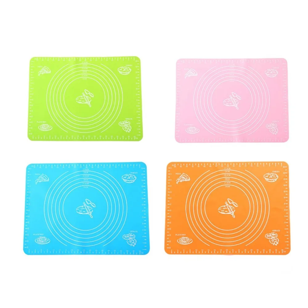 

Anti-Adherent Silicone Baking Cake Fondant Rolling Mass Kneading Mat Grill Table High Qulity Scale Dropshipping Sale