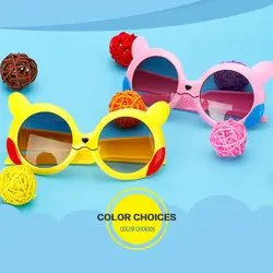 Новинка 2019 года; детские солнцезащитные очки с изображением животных; Милые брендовые дизайнерские модные детские солнечные очки для
