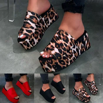 

Summer Slope With Non-slip Women's Flip-flops Out Slippers Beach Holiday Thick Sandals