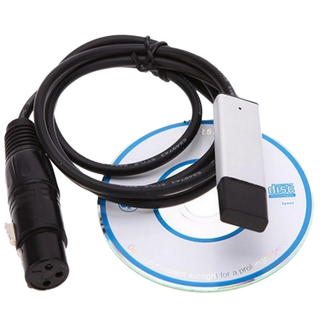 MagiDeal сценический светильник USB для DMX интерфейсный адаптер DMX512 ПК USB контроллер