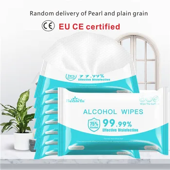

In stock 50pcs/5pack Alcohol Wet Wipes Disinfection Portable Alcohol Swabs Pads Wipes Antiseptic Cleanser Cleaning Sterilization