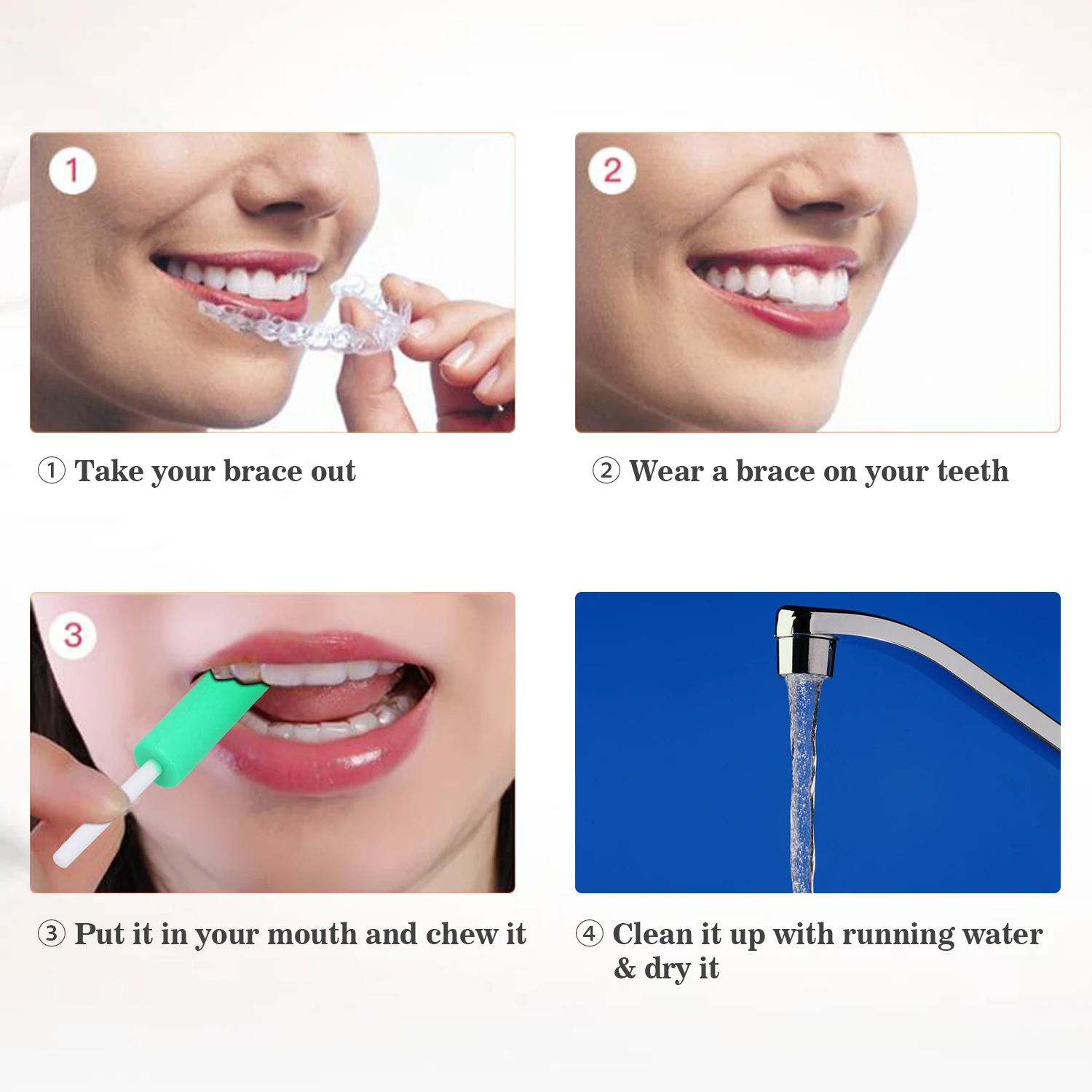 3 шт. Aligner Chewies силиконовая коррекция фиксатор ортодонтический кусать зубы Chewies брекеты зубные кронштейны ортодонтия