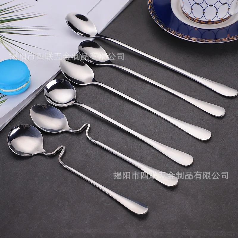 Cross Border 304 Stainless Steel Knife, Fork And Spoon Steak Knife And Fork Five Pieces Set Children Dessert Ladel Customizable