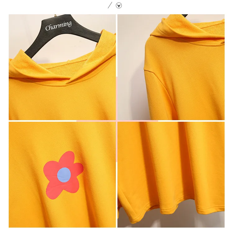 XL-4XL плюс размер Осенняя Женская толстовка с капюшоном зимняя повседневная толстовка с длинным рукавом с принтом топы с капюшоном большой спортивный костюм пуловер