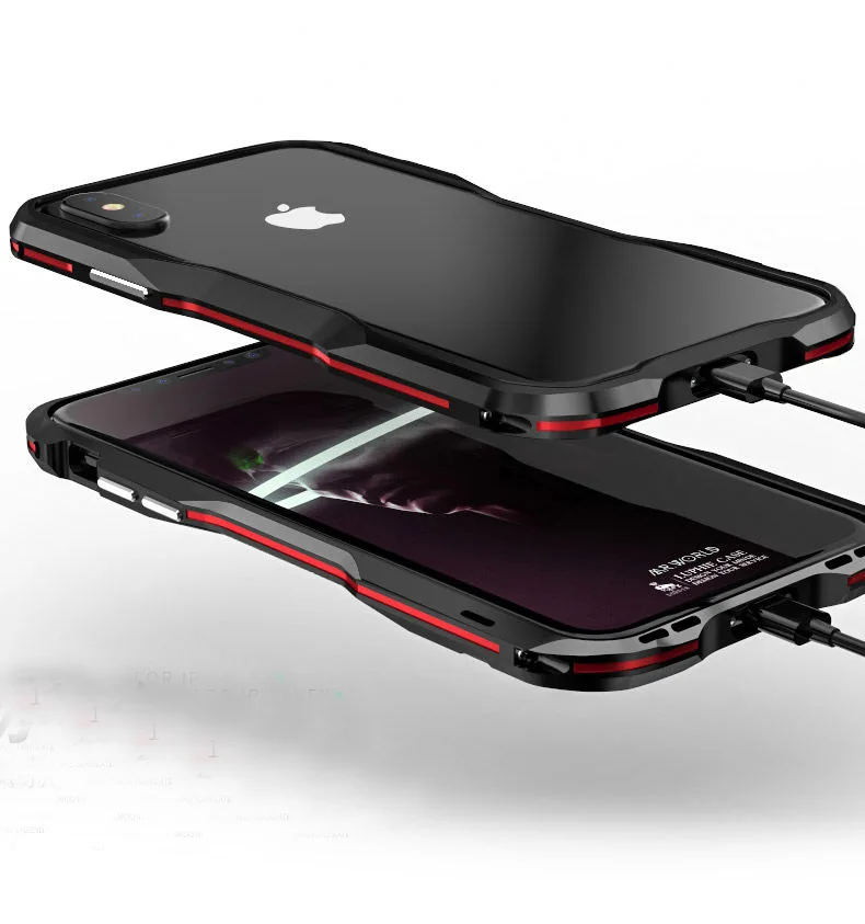 Бампер противоударный Для iphone XR X XS Max 7 8 Plus 11 Pro MAX металлическая рамка шаблон чехол для телефона iphone 11 чехол