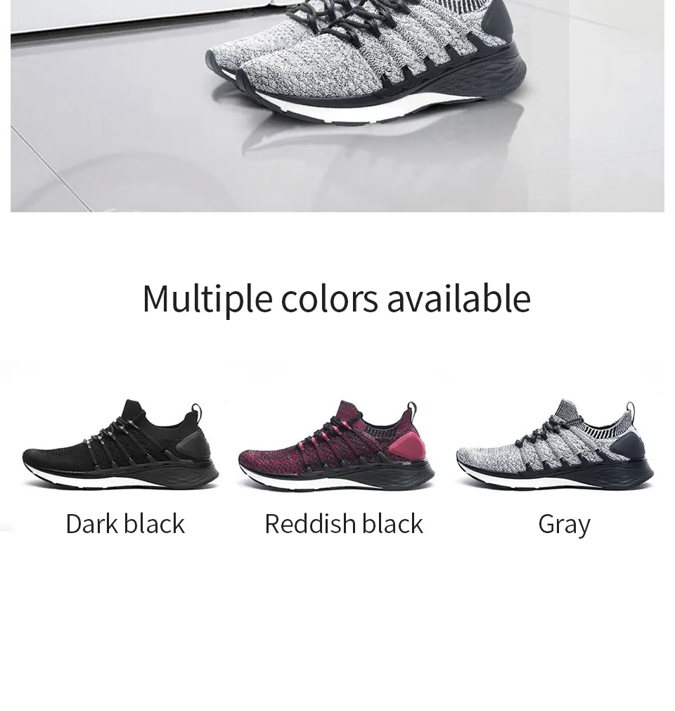 Xiaomi Mijia Sneaker 3 кроссовки для бега с блокировкой Fishbone, эластичная трикотажная обувь, амортизирующая Мужская Спортивная обувь для фитнеса PK Mijia 2