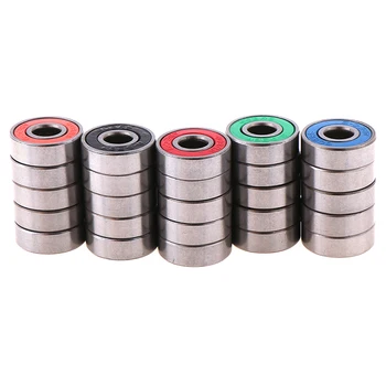 

5pcs 608 2RS Inline Roller Skate Wheel Bearing Anti-rust Skateboard Wheel Bearing Red Sealed 8x22x7mm Shaft ABEC 9 Dropshipping