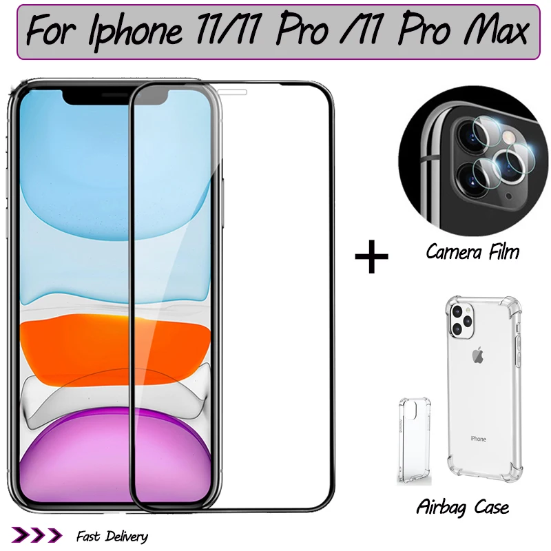 iphone 11 pro max стекло 3 в 1 защитное прозрачная пленка для объектива камеры promax