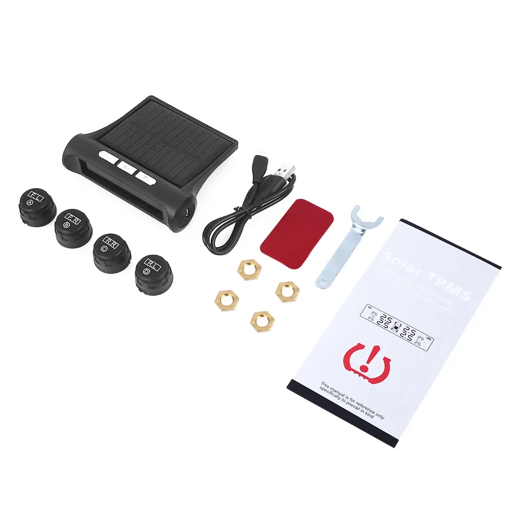 Умная Система мониторинга состояния шин для авто Беспроводная Солнечная энергия давление в шинах Анти-взрыв автомобиля TPMS универсальная USB система контроля давления в шинах