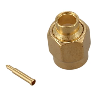 

10x SMA male plug solder RF Coax connector for semi-rigid RG402 0.141 inch cable Gold