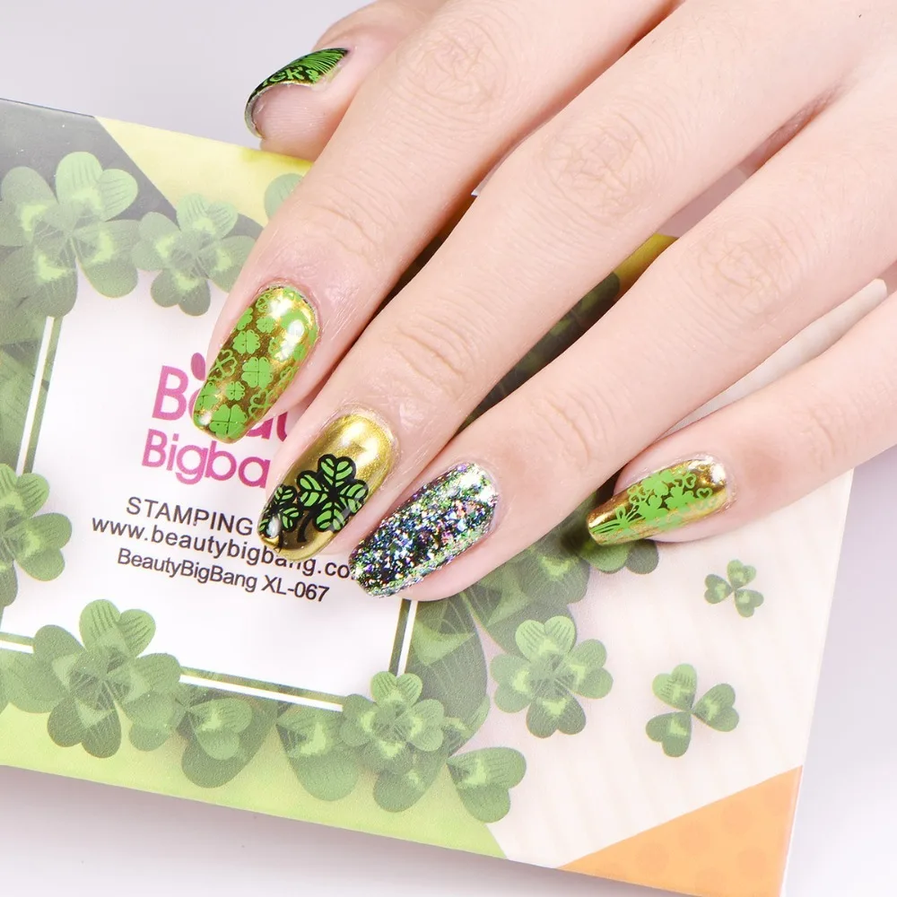 Beautybigbang St Patricks день ногтей штамповки пластины дизайн ногтей carimbo de unha для ногтей штамповки пластины Искусство Шаблон трафарет