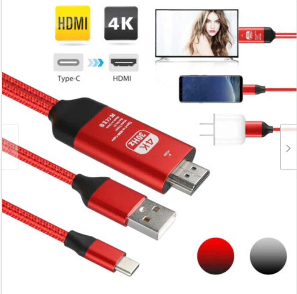 Тип с разъемами типа C и переходник коннектор HDMI HD 4K Тип кабеля type-C USB-C к HDMI HDTV 4K кабель адаптера