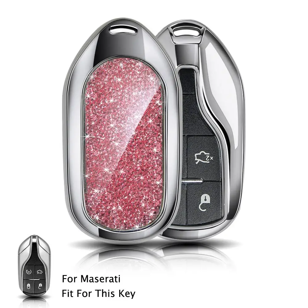Option 5 Чехол для автомобильного ключа для Maserati Ghibli 2013- Levante- Quattroporte 2013- брелок с кольцом для ключей брелок протектор - Название цвета: Option 5