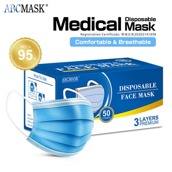 

10/50/100/250 PCS Medical Mouth Face Mask 3-4 Layer Meltblown Cloth Mask Filter Safe Breathable Masks Protective Surgical Masks