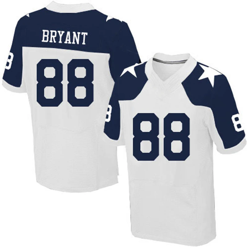 Мужской костюм Даллас#4 дак Прескотт#21 Ezekiel Elliott#88 Dez Bryant#82 Jason Witten#22 Smith#50 Sean Lee сшитая ковбойская футболка - Цвет: Серебристый