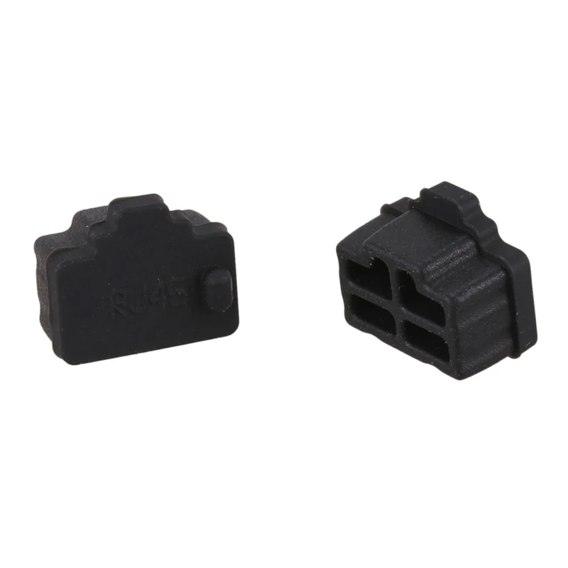 FFYY-Ethernet концентратор порт RJ45 анти защитная крышка от пыли протектор разъем 10 шт. черный