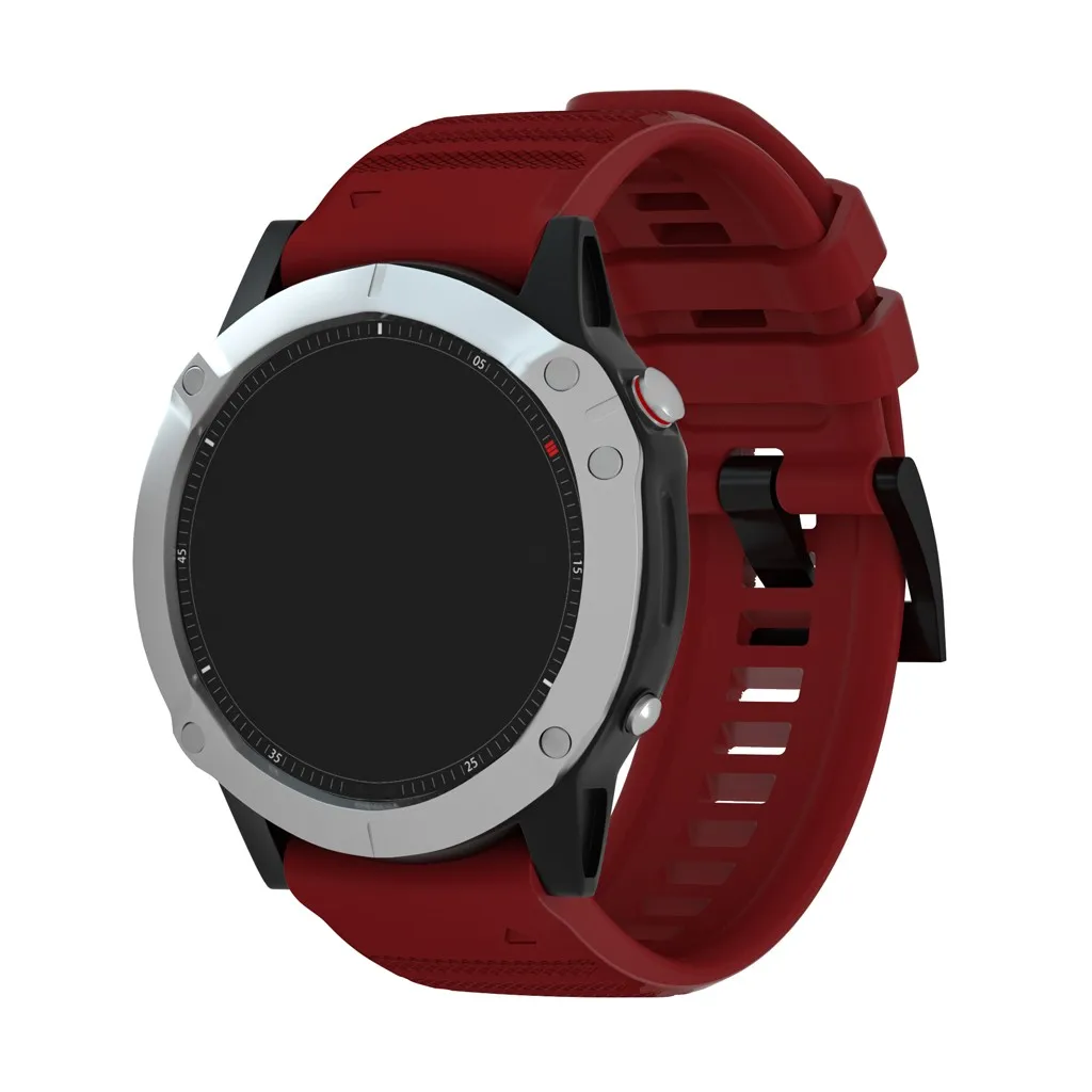 Ouhaobin Silicone Watchband 22mm For Garmin Fenix 6 Watch Quick Release Wrist Strap Bracelet Band Strap 1014#2