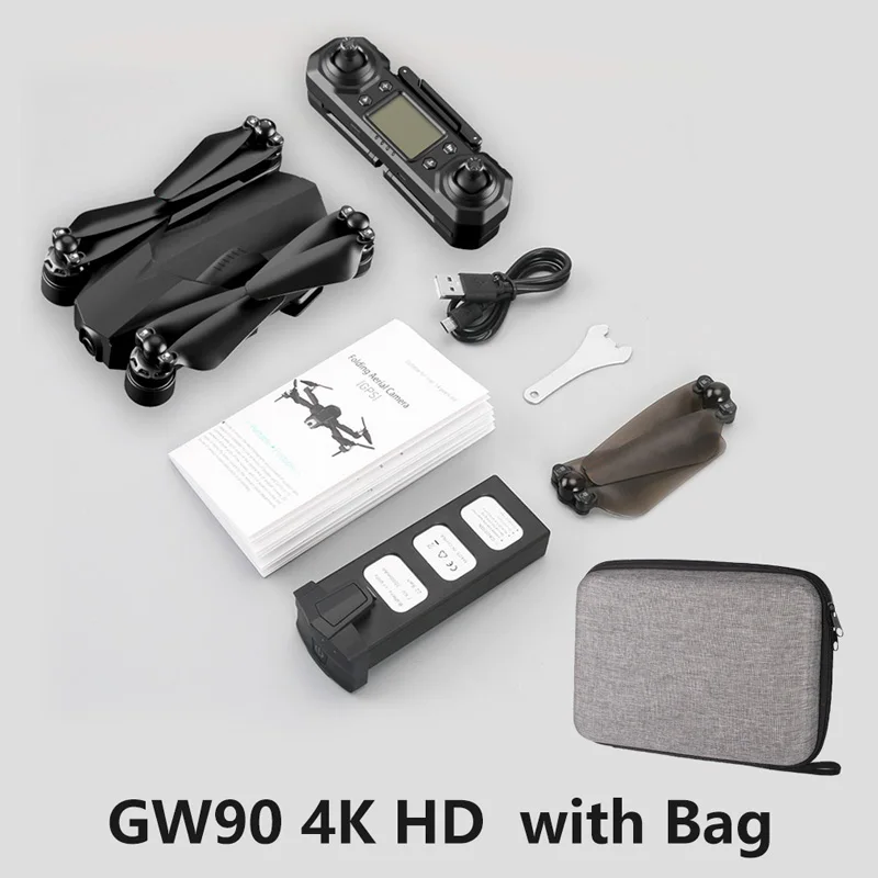 Gps Дрон 4K Дрон с HD камерой удержание высоты Следуйте за мной RC Квадрокоптер Wifi FPV Дроны с камерой HD VS F11 PRO ZEN K1 E520 - Цвет: 4K HD with Bag