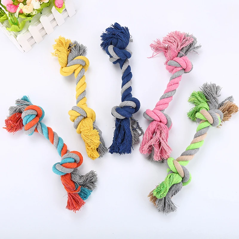 

Dog Molars Clean Tooth Knot Pet Supplies Cotton Knot Pet Rope Dog Cat Cat Toy Bite Rope Knot 18cm/26CM/28CM Dropshopping