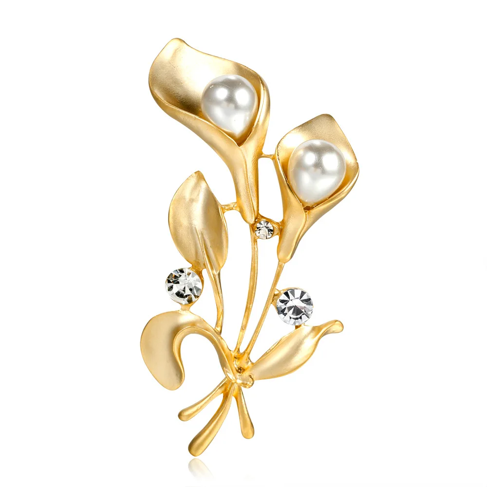 

Korean-style Fashion Debutante Wind Dumb Morning Glory Shell Pearls Brooch Women's Scarf Buckle Corsage Brooch Accessories Acces