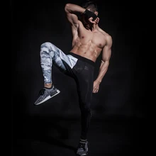 Мужские спортивные брюки тренажерный зал фитнесс спортивные бегущие компрессионные штаны дышащие быстросохнущие Беговые тренировочные штаны спортивные штаны, легинсы