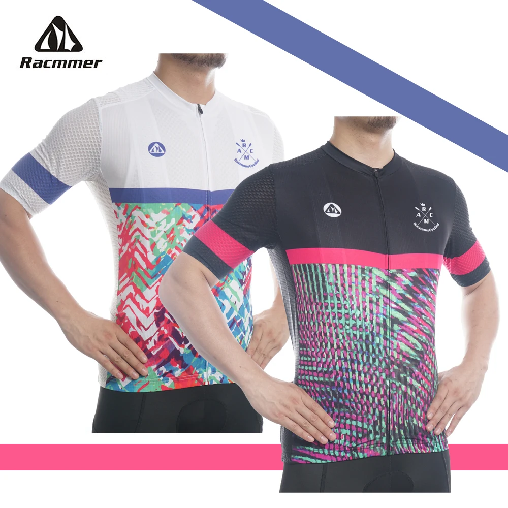 Racmmer AERO Racing Cycling Jersey Abstract Men Bike Mtb Pro Jersey