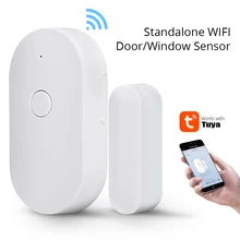 Capteur de porte/fenêtre sans fil Tuya, wi fi, pour maison intelligente, alarme de sécurité sans fil indépendante, fonctionne avec Notification Alexa, ouvert ou fermé, sans Hub