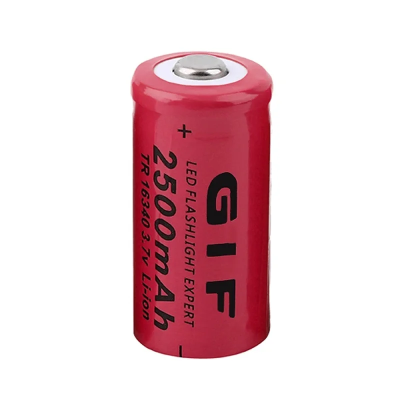 4 шт. AA 3,7 V 16340 2500mAh низкая восстанавливающаяся работа, перезаряжаемый литий-ионный светодиодный аккумулятор, безопасный для фонарика - Цвет: Red