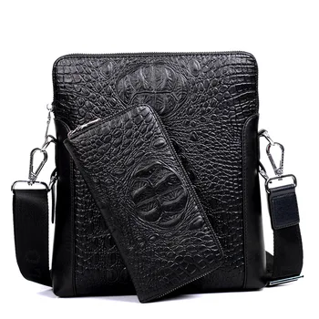 

2020 New Men's Bag Shoulder Bag PU Leather Men's Crocodile Pattern Fashion Business Casual Messenger Men's Bag Send Hand Bag