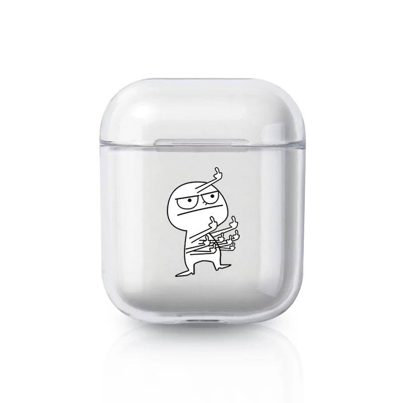 Чехол для AirPods 2 1 чехол беспроводных Bluetooth наушников прозрачный мягкий из ТПУ Apple