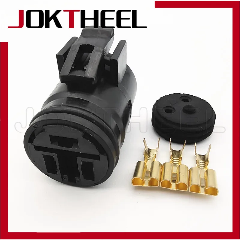 1-20 sets 6.3mm 3 pin way female 90980-10341 housing adapter black auto wire connector plug round alternator for car Mitsubishi |