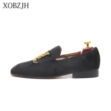 XOBZJH High Quality Men Casual Sheos 2019 New Flat Shoes Men Wedding Party Shoes Men's Work Shoes Big Size Shoes