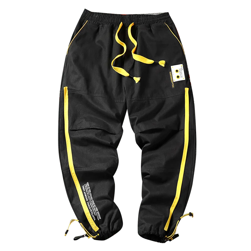 Calças cargo estilo hip hop masculinas, calças