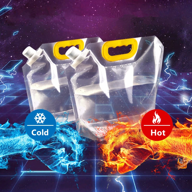 1.5/2.5/5L Clear Foldable Drinking Bags Drinks Flasks Liquor Carrier Plastic Spout Container For Beer Soy Milk Coffee | Дом и сад
