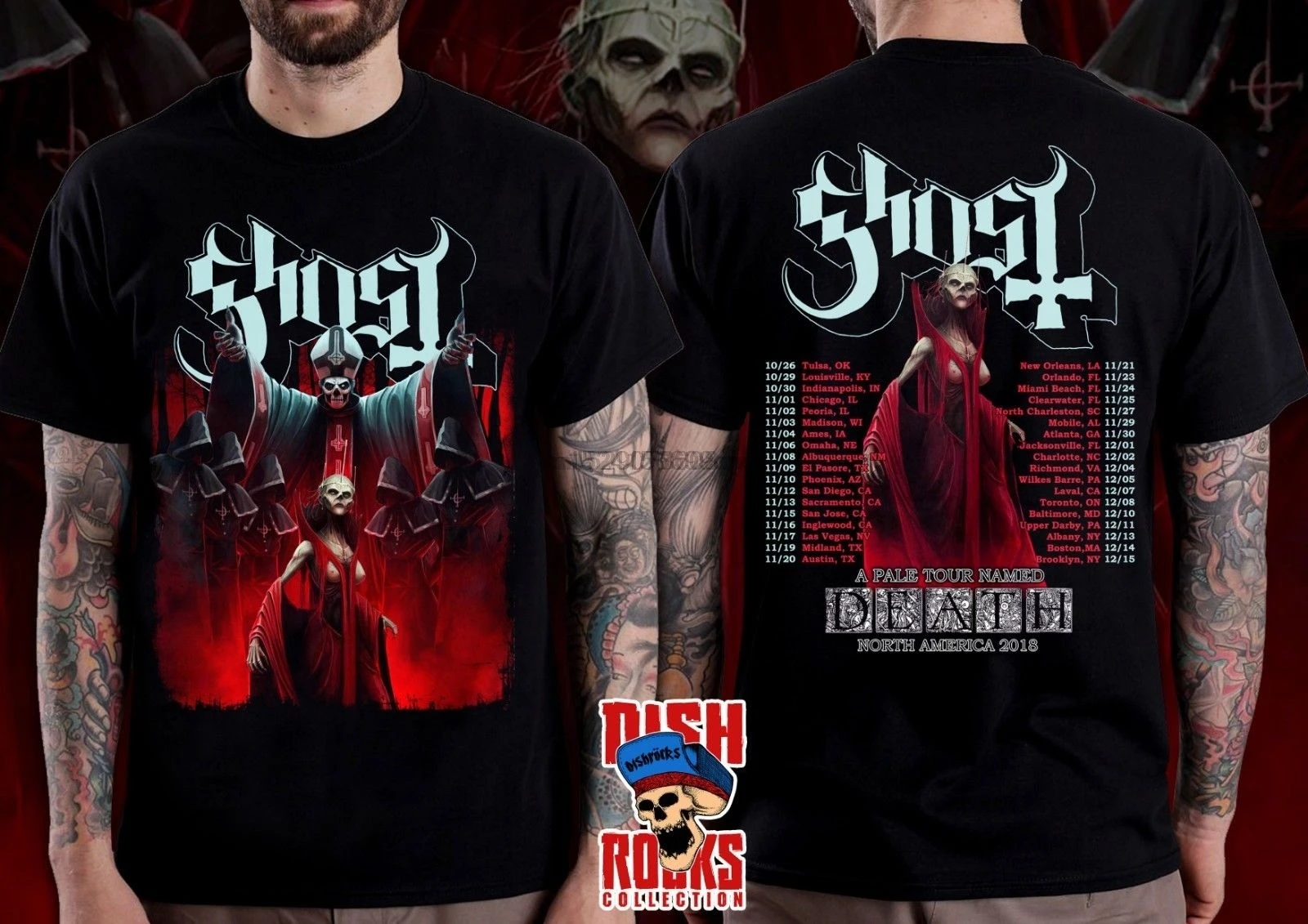 Футболка Ghost Bc Band размер S 2Xl | Мужская одежда