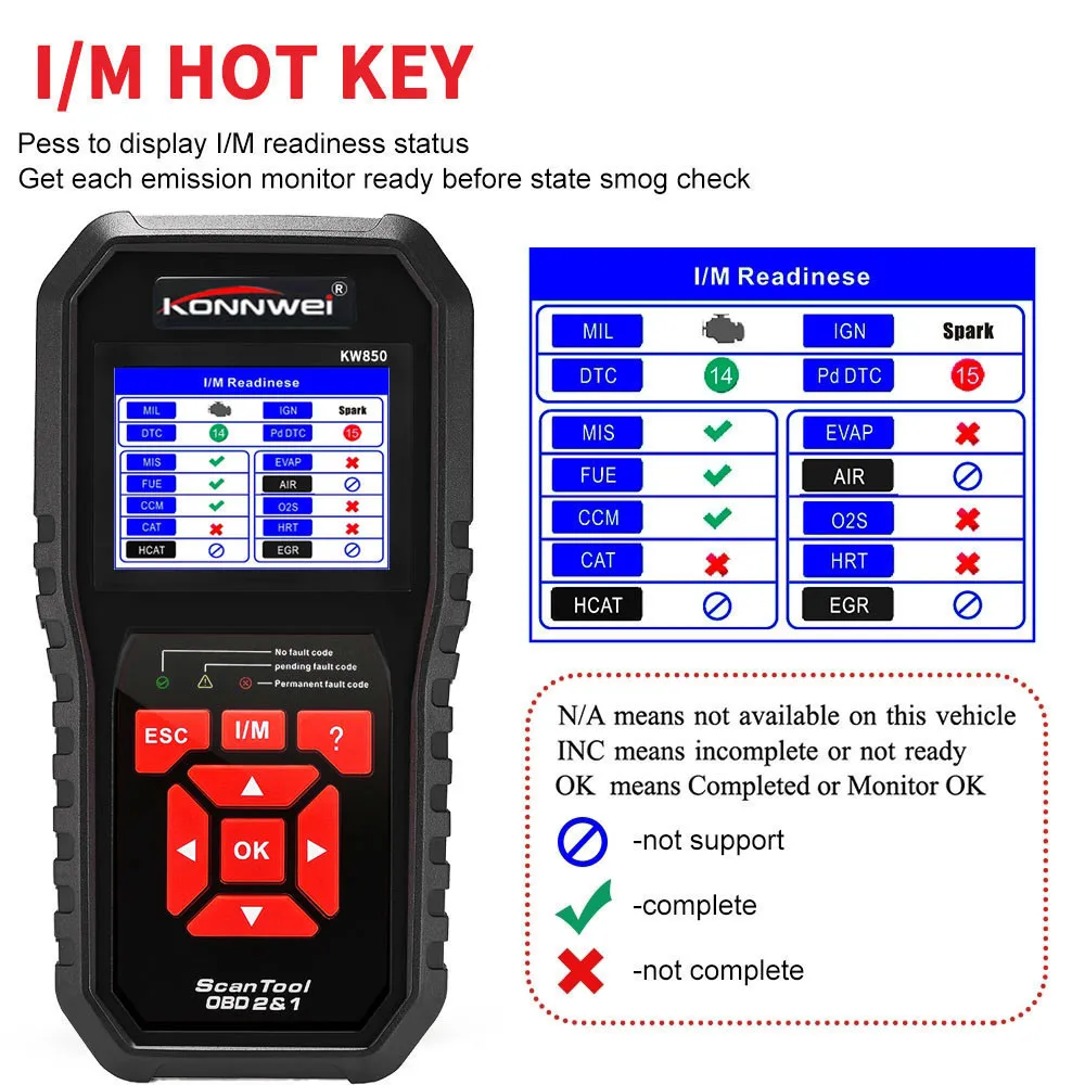 KONNWEI KW850 Автосканер OBD 2 OBD2 автомобильный сканер многоязычный автоматический диагностический сканер лучше AL519 NT301 OBD2 сканер