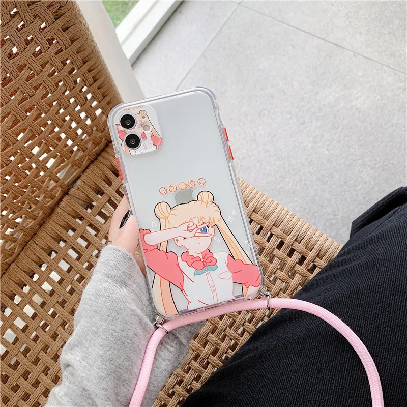 Милые чехлы с Сейлор Мун для iphone 11 Pro Max 7 8 plus X XR XS SE 2020 чехол телефона Прозрачная