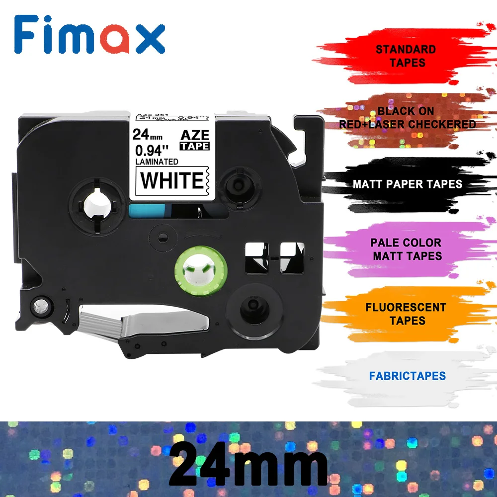 Fimax, 1 упаковка, совместимый с Brother TZe651 TZe-251 P-touch Label maker Φ, черный на желтом родственнике