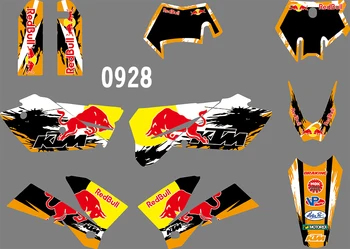 

0928 NEW TEAM GRAPHICS WITH MATCHING BACKGROUNDS For KTM EXC 2005 2006 2007