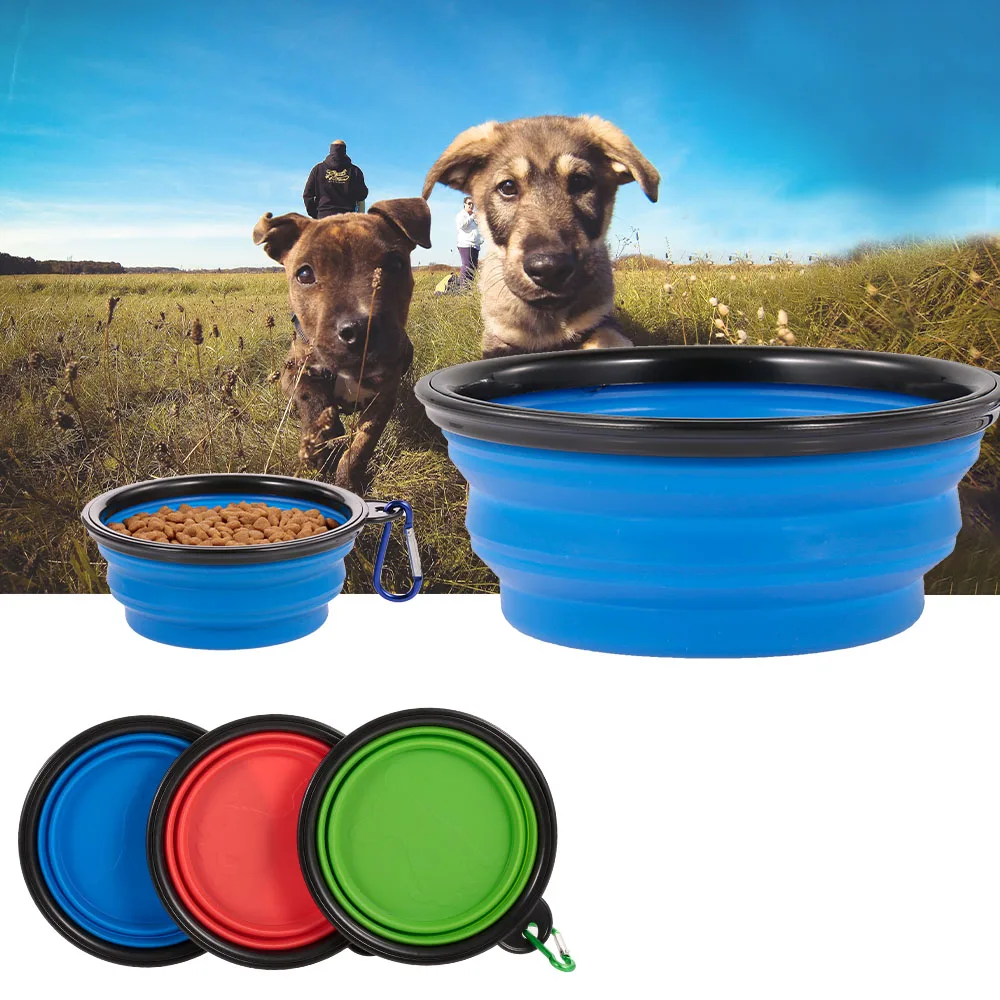 Portable Outdoor Travel Pet Dog Bowl Eating Feeder Collapsible Expandable Cup Durable Non-Toxic Supplies | Дом и сад