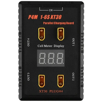 

P4 1-6S Plug Parallel Charging Board 4 Channels Charger for LIPO Battery
