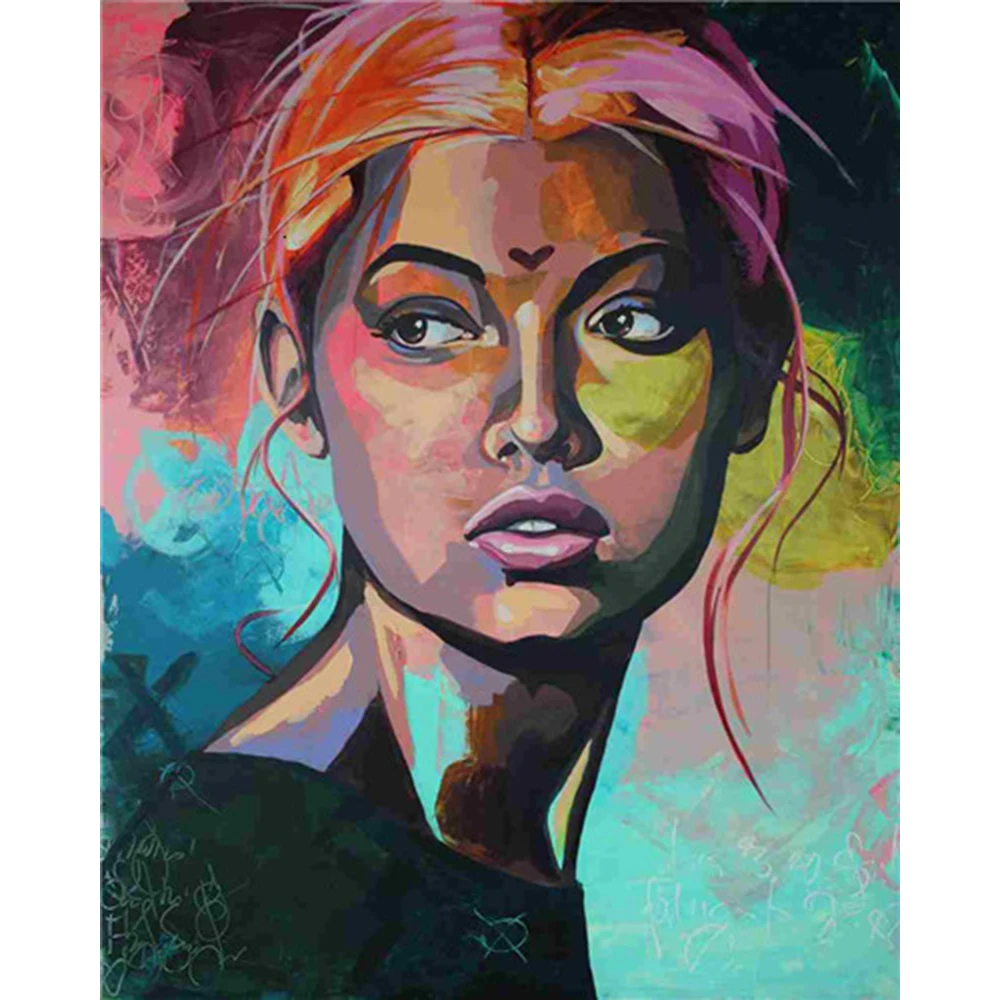 Painting By Numbers Canvas Painting Portrait African Women Oil Paints By Numbers Canvas Painting