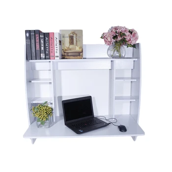 

Exquisite Room-saving Wall Built-up Computer Desk Computer Table White