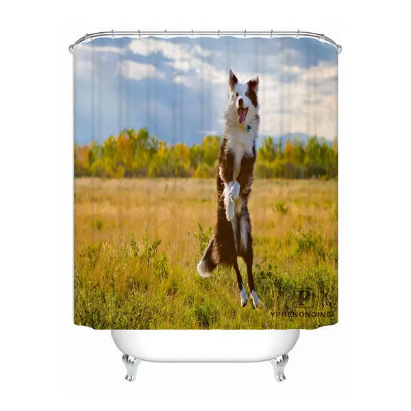 Shower Curtain Пользовательские немецкая овчарка Собака водонепроницаемый Душ занавес для ванной комнаты s крючки полиэстер ткань разные размеры#180421-Sina-08 - Цвет: Shower Curtain