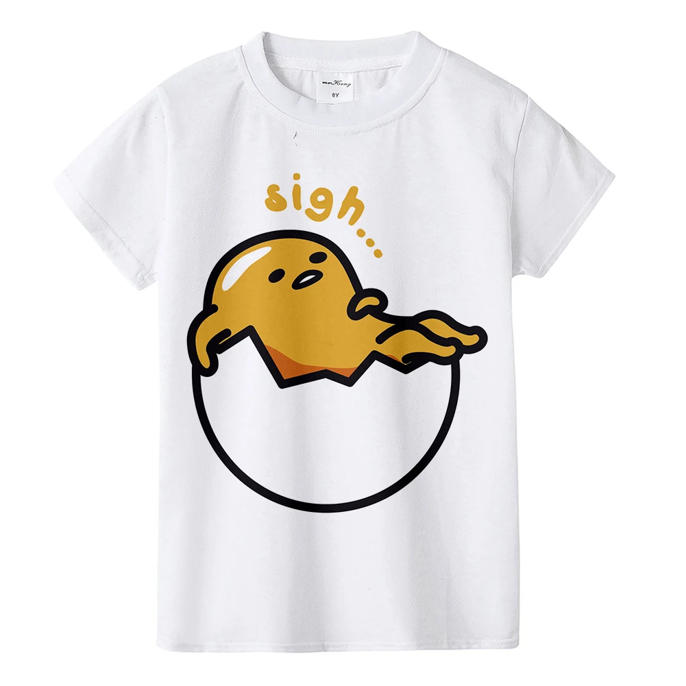Kawaii/Детская футболка с изображением суши гудетамы ленивого яйца Детская футболка с забавным принтом Gudetama летняя футболка для маленьких мальчиков и девочек Милая одежда для малышей