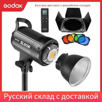 

Godox LED Video Light SL-60W SL60W 5600K White Version Video Light Continuous Light Bowens Mount for Studio Video Recording